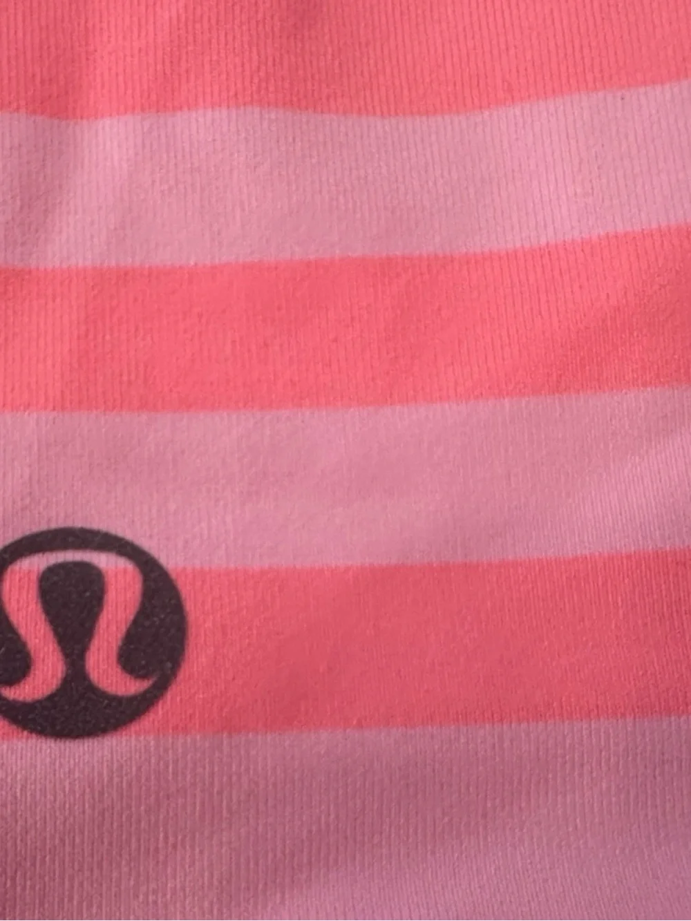 Lululemon Run Warm Up Crew Ocean Stripe Bleached Coral Pop Orange Sz 6